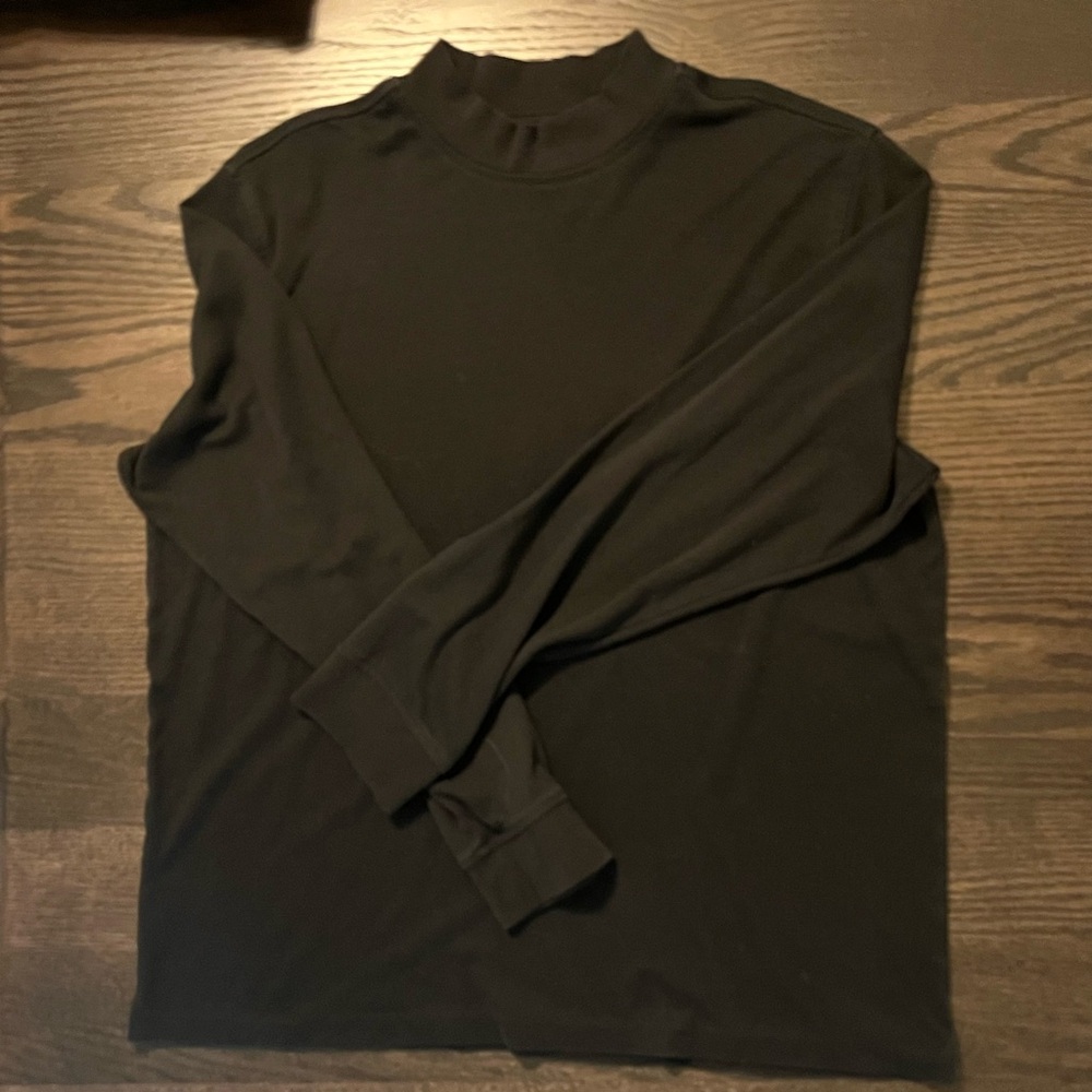 Black Croft & Barrow Mock Neck Long Sleeve.